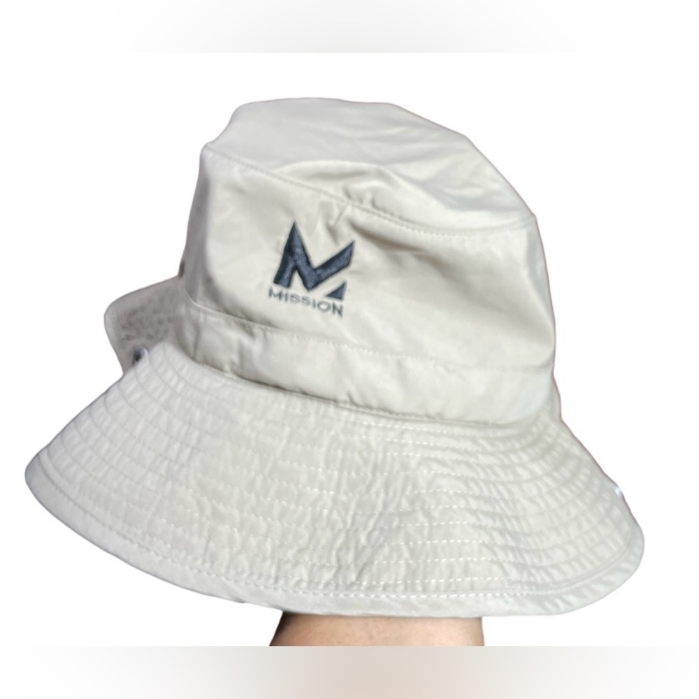 Mission Bucket Hat Khaki One Size Fits Most UPF 50 Cooling Engine